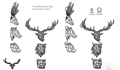 Digital model of 3D Printed Jewelry